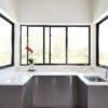 Black-Pella-Impervia-Fiberglass-Sliding-Windows-by-Prep-Area-in-Kitchen