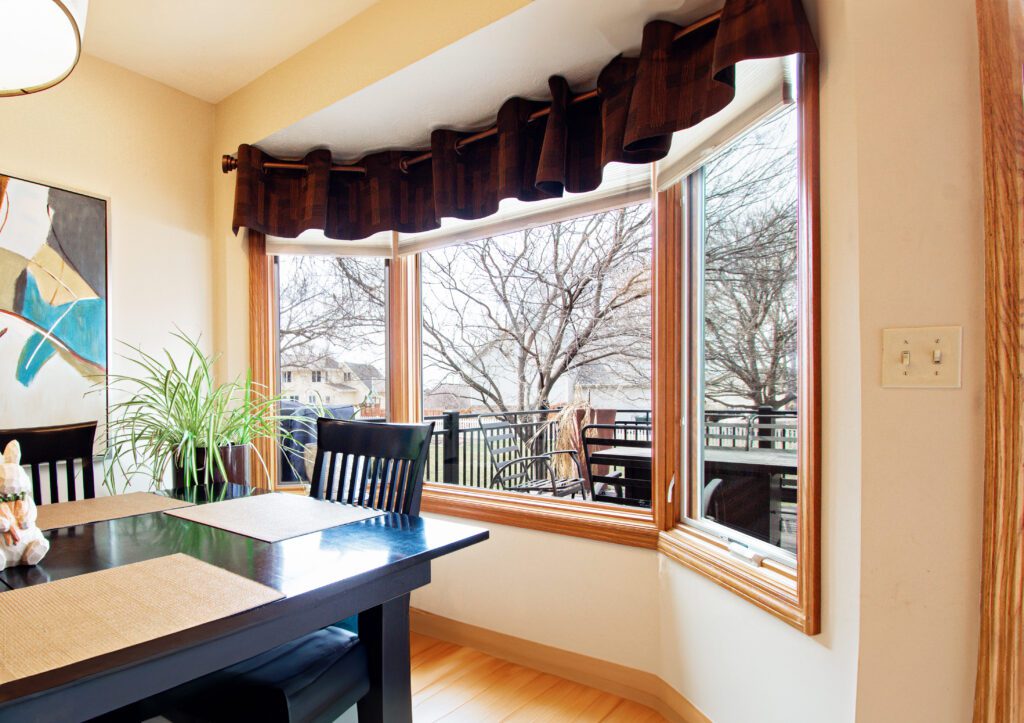 LIfestyle wood bay window in kitchen