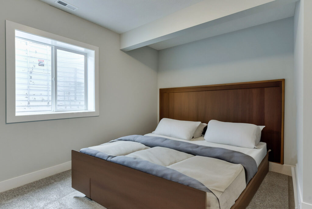 Basement Bedroom with Sliding Window