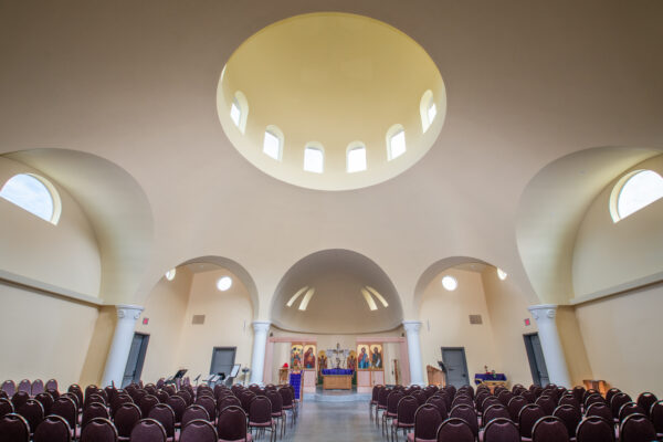 Interior of dome with Pella Windows