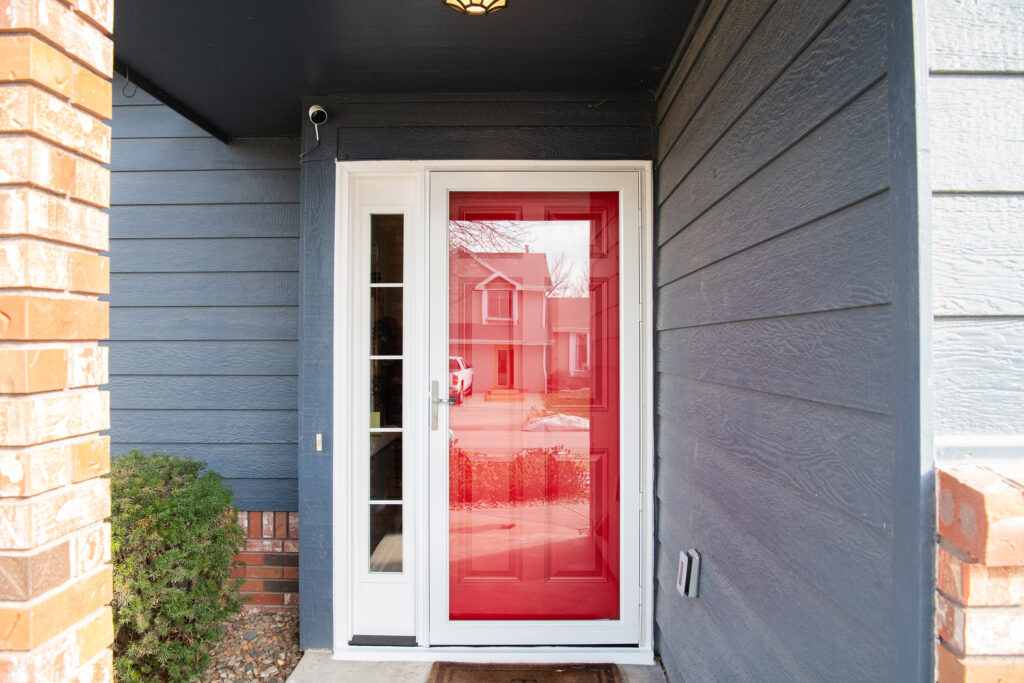 fiberglass red door