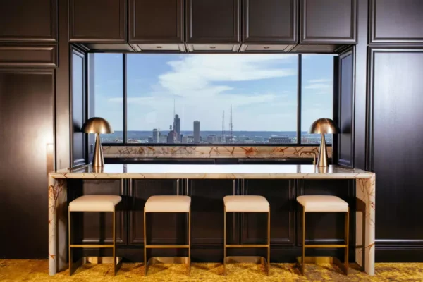 Bar with city view east