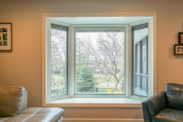 Pella bay window in living room